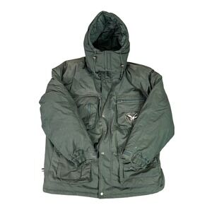1990s‎ Triple FAT Goose Mens 2XL XXL Green Puffer Down Hooded Winter Coat Jacket